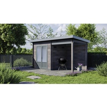 Wolff Finnhaus WPC Trend B+ inkl. Lounge 4,8 x 2,32 x 2,52 m grau