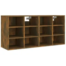 vidaXL Schuhregale 2 Stk. Räuchereiche 52,5x30x50 cm