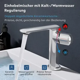 doporro Waschtischarmatur Silber