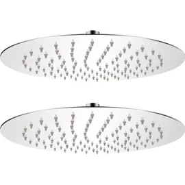 vidaXL Regenduschköpfe 2 Stk. Edelstahl Ø 25 cm