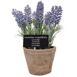 Kunstpflanze, Esschert Design BV, Lavendel im Topf Größe L L Lavendel bunt bunt