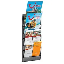 Paperflow Wandprospekthalter Integral silber DIN A5, DIN lang 4 Fächern 23,2 x 7,0 x 69,0 cm, 1 St.