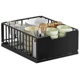 GarveeMore Küchenorganizer-Set Metall Ausziehbare Schubladen für Küchen Schrank-Organisator Ausziehen, H18/11CM W30/25CM Schubladen für die Vorratskammer Badezimmer-Schrank 18 cm x 25 cm