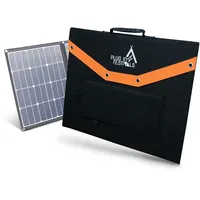 PLUG IN FESTIVALS Solarpanel 90W - faltbares Solarmodul für Camping & Garten - Markenzellen aus den USA - tragbare Solaranlage Komplettset - Solar Modul Wohnmobil