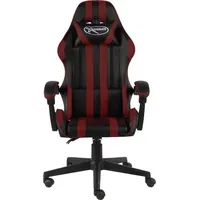 vidaXL Gaming Chair Schwarz und Weinrot Kunstleder (20525)