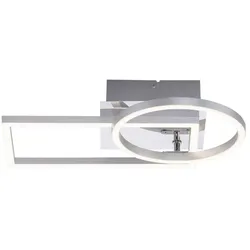 Deckenlampe Deckenleuchte Designleuchte LED stahlfarben Ring beweglich Metall