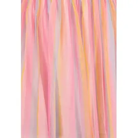 blue seven Jerseykleid BLUE SEVEN, Mädchen, Tüllkleid mit Regenbogen", Mädchen, Gr. 98, 4020, rosa, 100% Baumwolle, normal, Rundhals, Kleider Jerseykleid