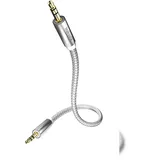 In - Akustik Premium Audiokabel 3,5mm Stereo Klinken-Stecker/Stecker 1,5m weiß / silber