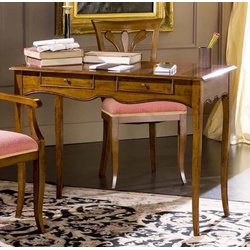 Casa Padrino Luxus Biedermeier Sekretär Braun - Handgefertigter Massivholz Schreibtisch mit 2 Schubladen - Biedermeier Büromöbel - Luxus Qualität - Made in Italy