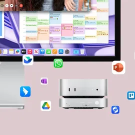 ORICO MiniLink 9-in-1 Dockingstation mit M.2 SSD-Festplatteneinschub – Silber