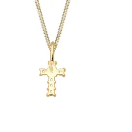 Elli Kette mit Anhänger Kreuz Topas 585 Gelbgold