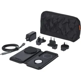 Urban Armor Gear UAG 3in1 Travel Charger (25 W), Wireless Charger, Schwarz, Grau