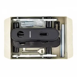 Hörmann FS Drückergarnitur D-110 Kurzschild für BB/PZ schwarz PPN (Feuerschutz-Drückergarnitur für Feuerschutztür/Mehrzwecktür H8-5 / Quadro/MZ) 545970