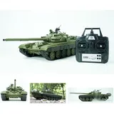 ES-Toys RC Panzer "Russicher T-72" Heng Long 1:16 mit Rauch&Sound und Stahlgetriebe -2,4Ghz -V 7.0