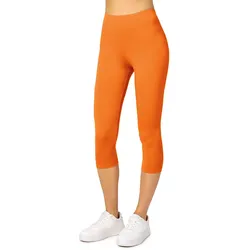 Leggings 3/4 aus Viskose MS10-144 - Orange - S