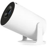 Mini Beamer AOSO HY300Pro+ – 170 ANSI, HD 720p, 180° Rotation, Android 11, WiFi, Bluetooth, Smart Heimkino Projektor, Tragbar - Weiß