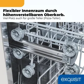 Exquisit GSP9109-451D Unterbau-Geschirrspüler (Unterbaugerät, 450 mm, Weiß)