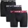 Nike Boxershorts unifarben schwarz/rot/lila L 3er Pack