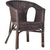 MiaMöbel Mina Rattanstuhl 57 x 75 x 57 cm braun
