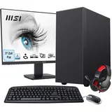 Hyrican MegaDeal Multimedia PC SET2475 7372 + MSI PRO MP273ADE + Maus, Tastatur & Headset