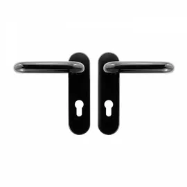 Hörmann FS Drückergarnitur D-110 Kurzschild PZ, schwarz (Feuerschutz-Drückergarnitur für Feuerschutztür/Mehrzwecktür H8-5 / Quadro/MZ/OD) 498165