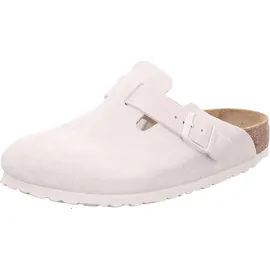 Birkenstock Boston Suede Holzschuhe Antique White 40