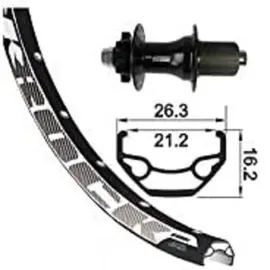 XLC H-Rad 26x1.9 RW-A07 6-Loch..sz TA 12 32L,