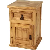 MiaMöbel Nachtschrank Mexico 40 x 38 x 59 cm Weiß