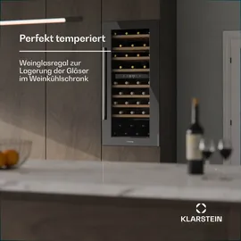 Klarstein Weinglasregal Buchenholz für Vinsider 79 Duo, Platzsparendes Design, Einfache Pflege, Perfekt für Küche & Weinkeller