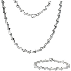 SilberDream Schmuckset SilberDream Collier & Armband Zick-Zack (Schmuckset, 2-tlg., Schmucksets), Damen Schmucksets aus 925 Sterling Silber, Farbe: silber silberfarben