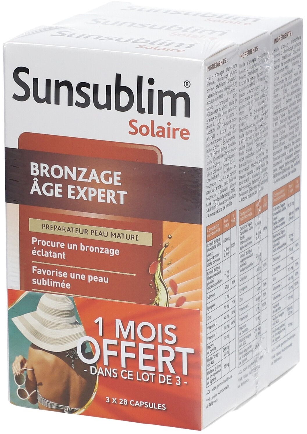 Nutreov Physcience Sunsublim® Solaire Bronzage Âge Expert 3x28 pc(s) capsule(s)