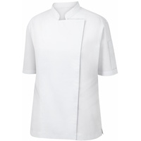 METRO Professional Kochjacke, Polyester / Baumwolle, mit kurzen Ärmeln, für Damen, Größe S, weiß