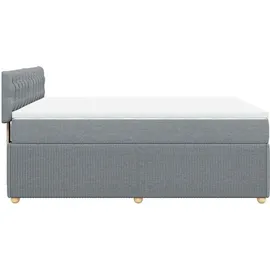 vidaXL Boxspringbett 140 x 200 cm Hellgrau