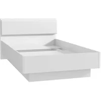 Forte Jugendbett Snow 120 x 200 cm Holzwerkstoff weiß matt