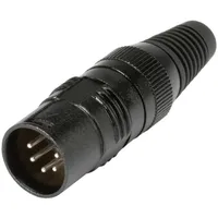 HICON HI-X5CM-M XLR-Steckverbinder Stecker, gerade Polzahl: 5 Schwarz