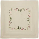Rico Design Stickpackung Gezählter Kreuzstich, Tischdecke Winterlandschaft, 90x90cm
