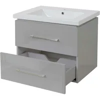 Mendler Premium Waschbecken + Unterschrank HWC-D16, Waschbecken Waschtisch, hochglanz