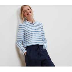 Tchibo - Langarmshirt mit Rüschen - Damen - Gr. M - weiß
