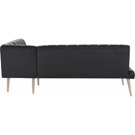 exxpo - sofa fashion Costa 157 x 92 x 245 cm Kunstleder langer Schenkel links schwarz