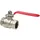 Premium Hermann Schmidt Heizungs-Kugelhahn 1" Messing verchromt, mit Hebelgriff, PN 40