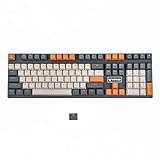YMDK Double Shot 108 Dyed PBT Shine Through OEM Profile Rainbow Carbon Sunset Tastenkappe für MX Switches Mechanische Tastatur (nur Tastaturkappe) (Carbon)