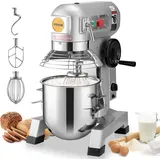 Vevor Küchenmaschine Standmixer 1100W Knetmaschine 18,7L Teigmixer Mixer