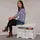 Mendler Sitzbank Kommode mit 2 Körben 42 x 62 x 33 cm Weiß