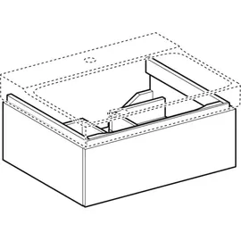 Geberit Waschtischunterschrank 1 Schublade 58 x 22 x 46,2 cm Sculturagrau