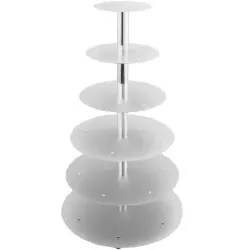 SCHNEIDER Etagen-Tortenständer, Aluminium 146006 , 6-Etagen, silber