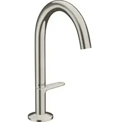 hansgrohe Axor One Waschtischarmatur 48020800 Ausladung 140mm, mit Push-Open-Ablaufgarnitur, Edelstahl-Optik