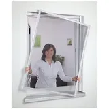 Hecht Fliegengitter Fensterbausatz Basic 100 x 120 cm Weiß