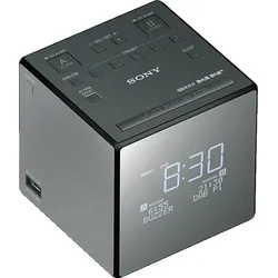 SONY XDR-C1DBP Radio-Wecker, Digital, DAB+, DAB, FM, Schwarz/Silber