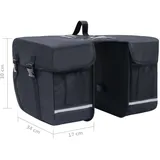 vidaXL Doppel Fahrradtasche Gepäckträger schwarz