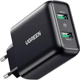 UGREEN 2xUSB-A 36W Qc3.0 schwarz (CD161)